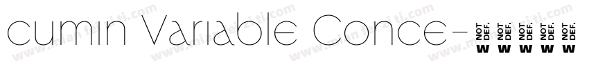 cumin Variable Conce字体转换